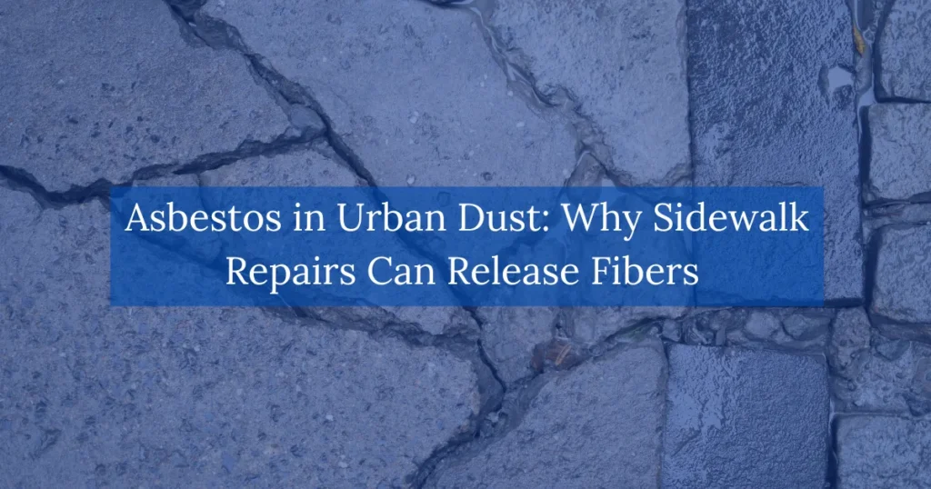 Asbestos in Urban Dust Why Sidewalk Repairs Can Release Fibers