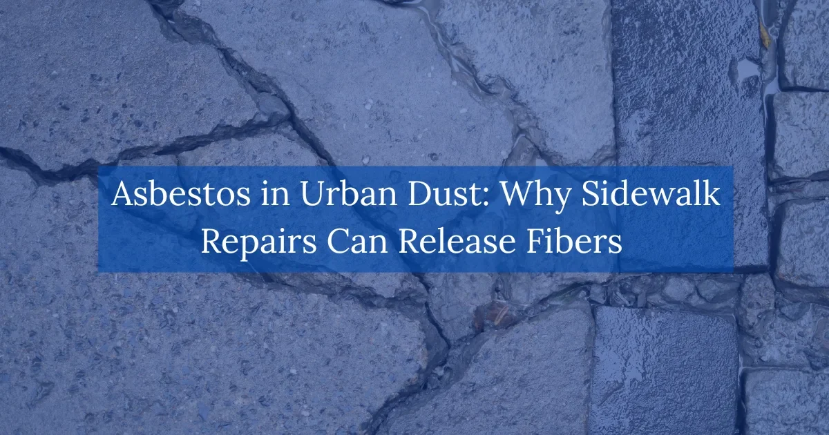 Asbestos in Urban Dust Why Sidewalk Repairs Can Release Fibers